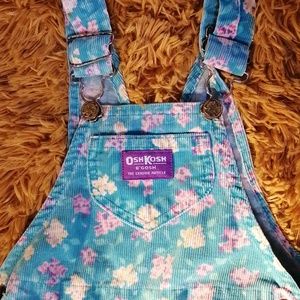 OshKosh B'gosh Floral Corduroy Cotton Girl's Overalls